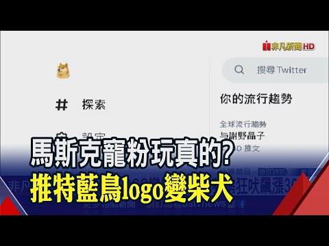 推特的藍色小鳥呢? 馬斯克曬迷因圖讓柴犬當家 好巧?狗狗幣盤中大漲30%...｜非凡財經新聞｜20230404