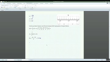 Continuous Beam Moment Diagram with Mathcad Prime 4
