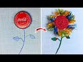 Beautiful Embroidery Flower _ Bottle Cape Trick