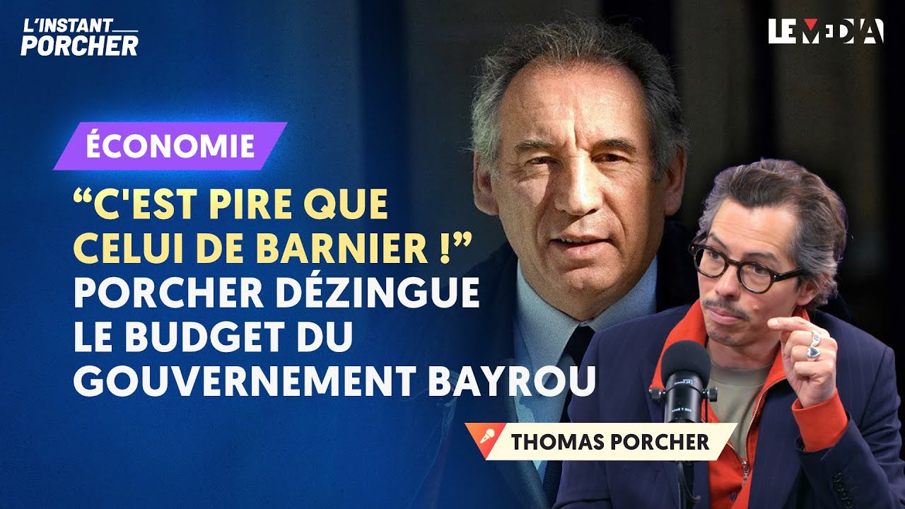 ⁣"C'EST PIRE QUE CELUI DE BARNIER !" PORCHER DÉZINGUE LE BUDGET DU GOUVERNEMENT BAYROU