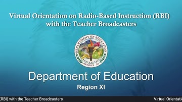 Virtual Orientation on Radio-Based Instruction (RBI) with the Teacher Broadcasters