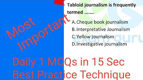 #08 UGC NET MCQs l Tabloid Journalism l Paper 2 Journalism and Mass Communication