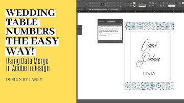 Wedding Table Numbers using InDesign Data Merge Tutorial