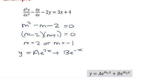 OCR Core Pure: Second order differential equations 2-1
