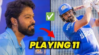 Mumbai Indians and PBKS - Playing 11 - IPL 2024 😁 ft. Hardik Pandya, Rohit Sharma