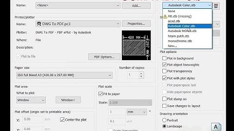 AUTOCAD : Convert plot *.stb ke *.ctb