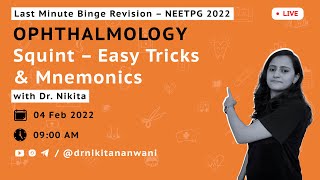 Ophthalmology - Squint made Easy | NEETPG 22 LMR | Dr. Nikita Nanwani