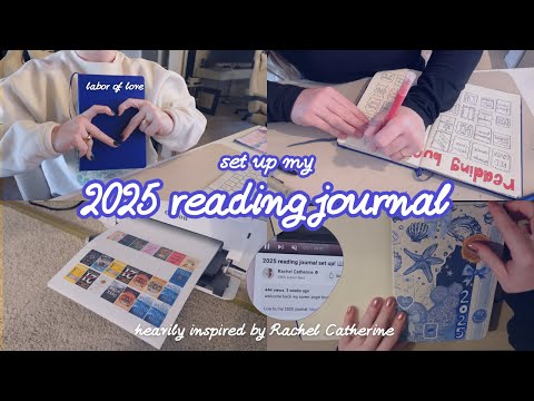 Set Up My 2025 Reading Journal With Me! | finding inspo, sketching, coloring + flip through 📖📌