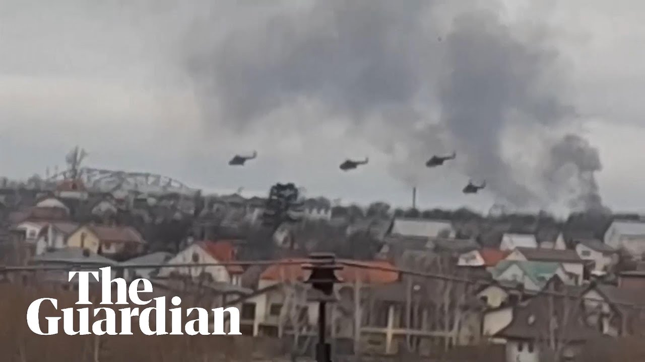 ⁣Footage shows Russian helicopters engaging with forces in Ukraine