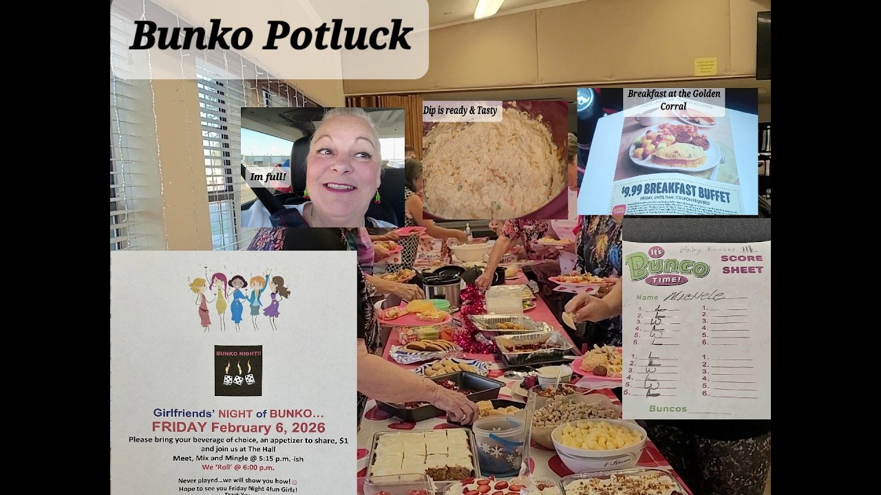 Roaming Roberts 20260206 Завтрак в Golden Corral, счастливый час и женский вечер бунко