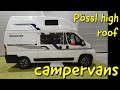 High roof campervans from Pössl