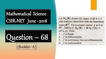 CSIR NET Mathematics Solution June 2018 | Question 68 | Real Analysis | Differentiability