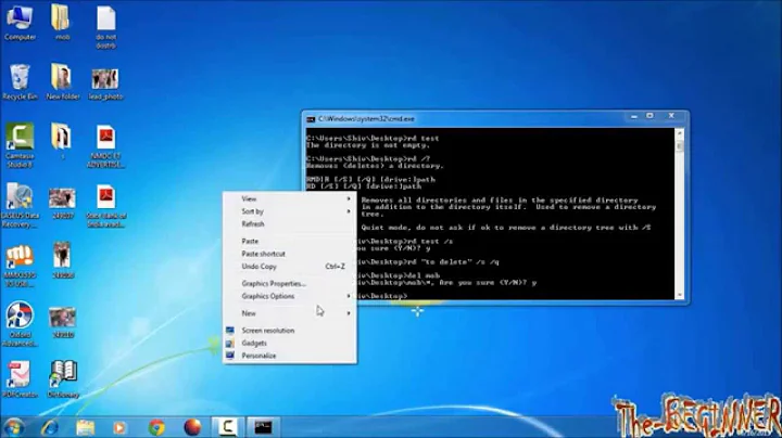 How to permanantly delete any undeletable file or folder using command prompt