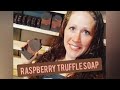 Raspberry truffle soap  made with wild raspberries from our yard chocolatesoap