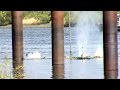 Schiff in Elbe gesunken - ship sinks in river