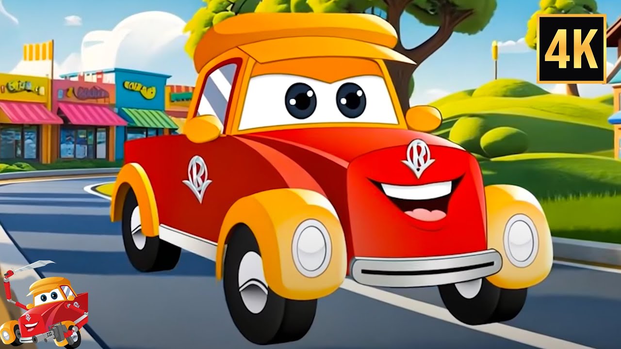 Wheels on the Car   Vehicle Cartoon Videos for Kids