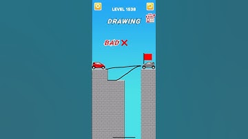 Draw bridge puzzle game level 1538 #gaming #drawing #Shorts