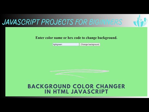 Change background color in js, Basic js project in hindi, Simple javascript project for biginners