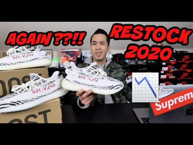 yeezy zebra resell price after restock