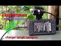 Lampu Tembak motor nyala pakai charger tangki semprot( EKSPEREMEN)
