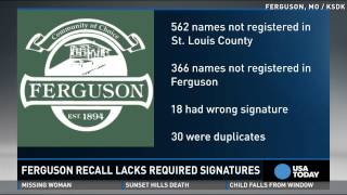 Ferguson mayor recall petition short on signatures