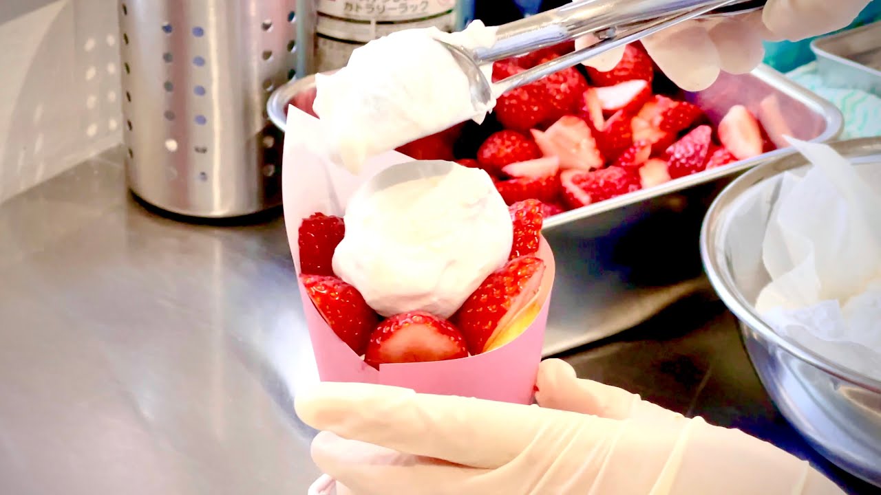 Блинница с золотым сердцем PANDA CREPE японская уличная еда - подборка сливочных блинчиков