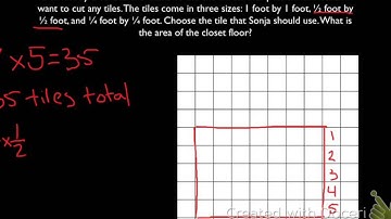 Finding Area of a Rectangle with Fractional Sides - Tiling