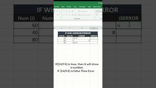 How to use IFERROR and ISERROR Functions in Excel || Part (V) #shortvideo #excelsolution #excel