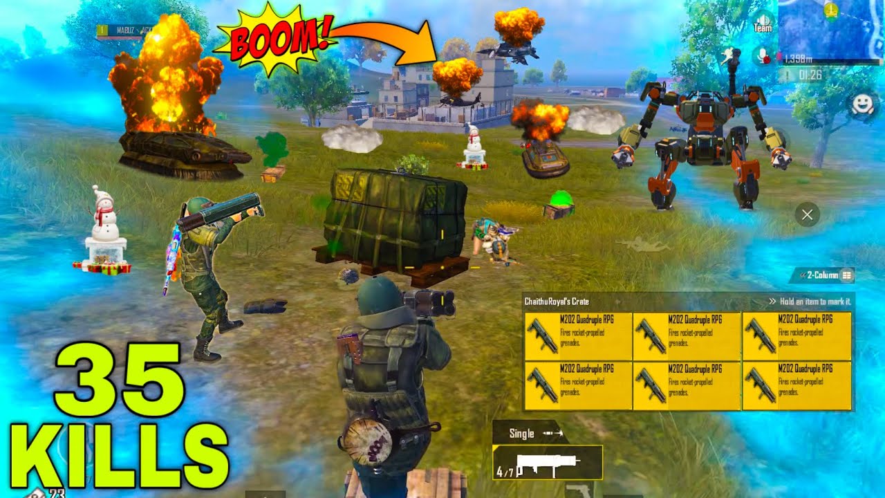 M202 vs Tank💥 vs Hovercraft,+ Tank,+ Robot,+ Chopper in Base Hotdrop🔥 Payload 3.0 || PUBG MOBILE