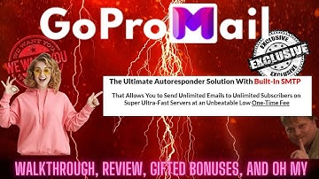 🔻 GOPROMAIL 🍎 REVIEW DEMO ❤️‍🔥 Send Unlimited Emails To Unlimited Subscribers With Built-In SMTP 🔻