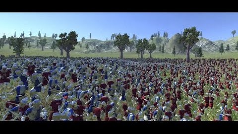 10,000 Characters On Screen In An Epic Battle - Crowd Rendering