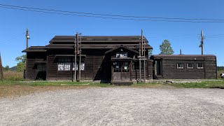 JR留萌本線『恵比島駅』はロケセットの木造駅舎が立派。鉄路は2023年に廃止 (4K Ultra HD)