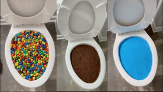 Worlds Strongest Toilet Flushing Challenge with M&M's, Coffee, Mcdonalds, Candy