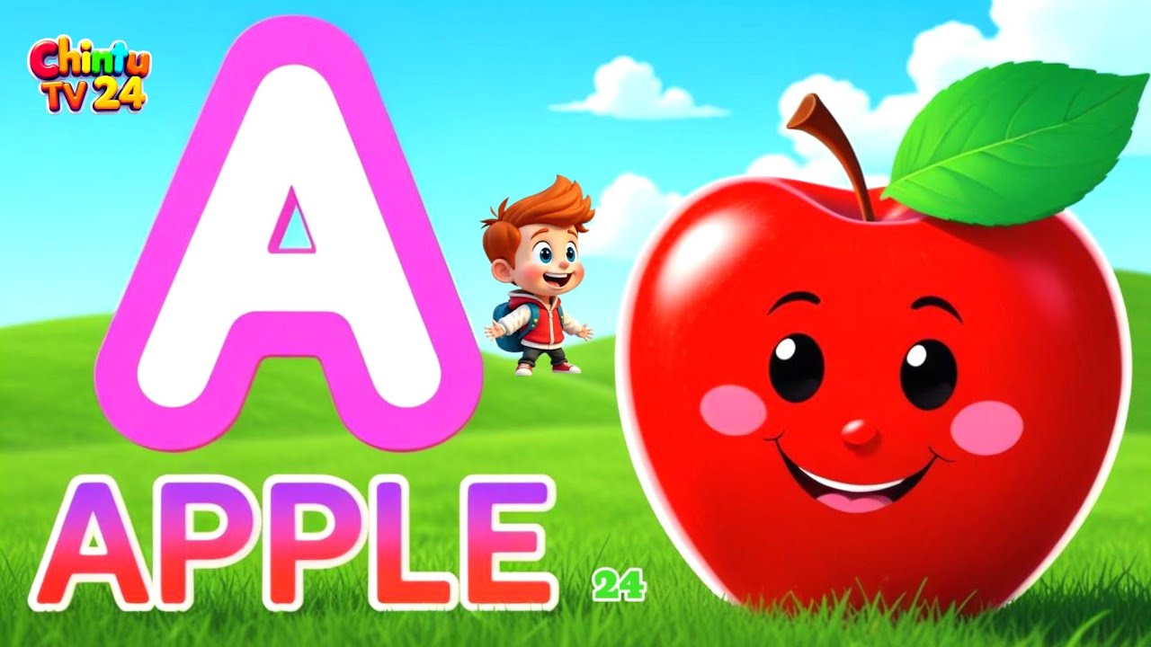 A for Apple, B for Ball | ABCD Rhymes | ABC Song for Kids | Phonics ...