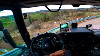 POV Dangerous Serpantine Truck Driving