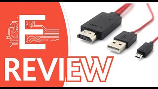 6Ft MHL Micro USB to HDMI HDTV Cable Cord Adapter Plug for Cell Phones Tablets Importer520(TM) 6.5 feet MHL Micro USB to HDMI 108 Quick View