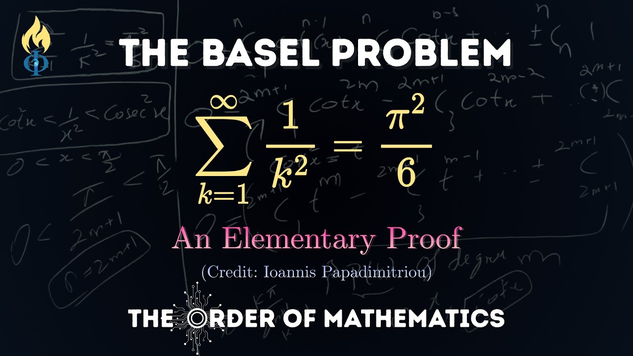 An Elementary Proof of the Basel Problem | Sum of 1/k² = π²/6 | High ...