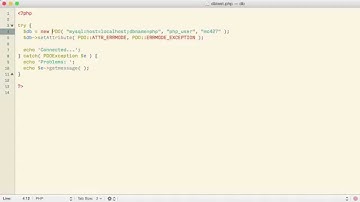 PHP35.0 Connecting to the DBMS from PHP
