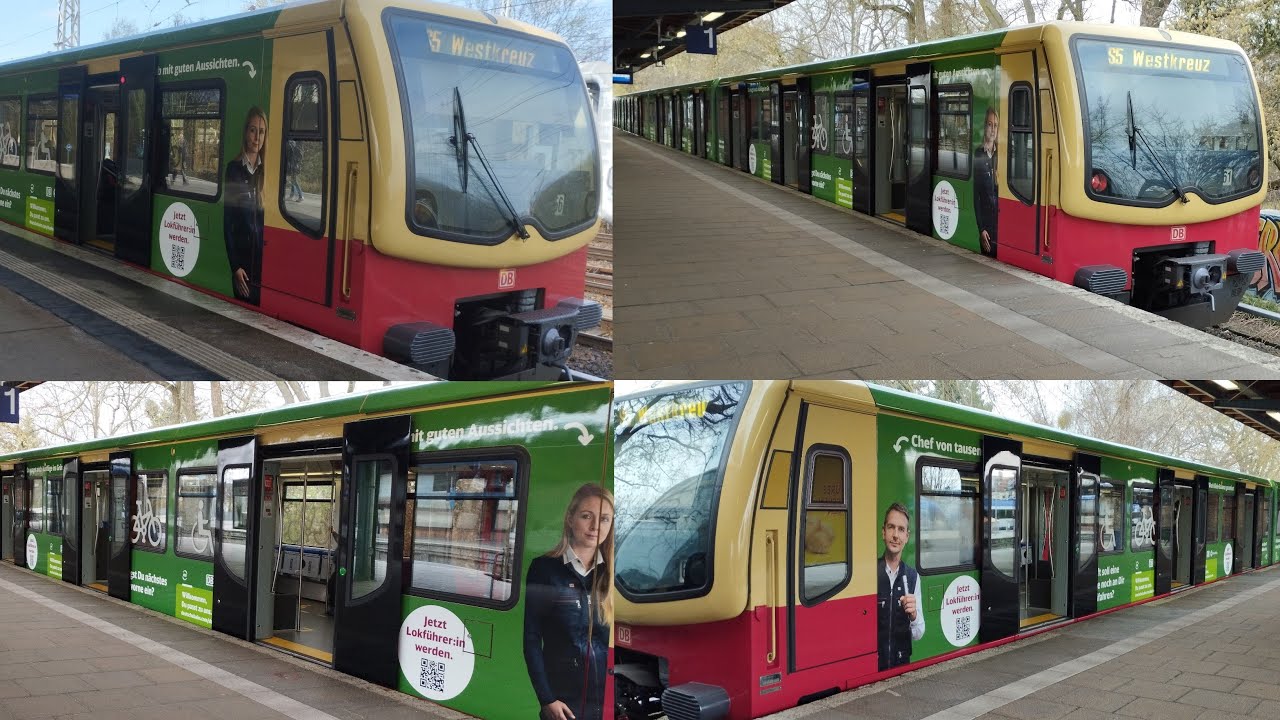 S Bahn Berlin BR 481 Werbezug Ausfahrt S5 in Mahlsdorf