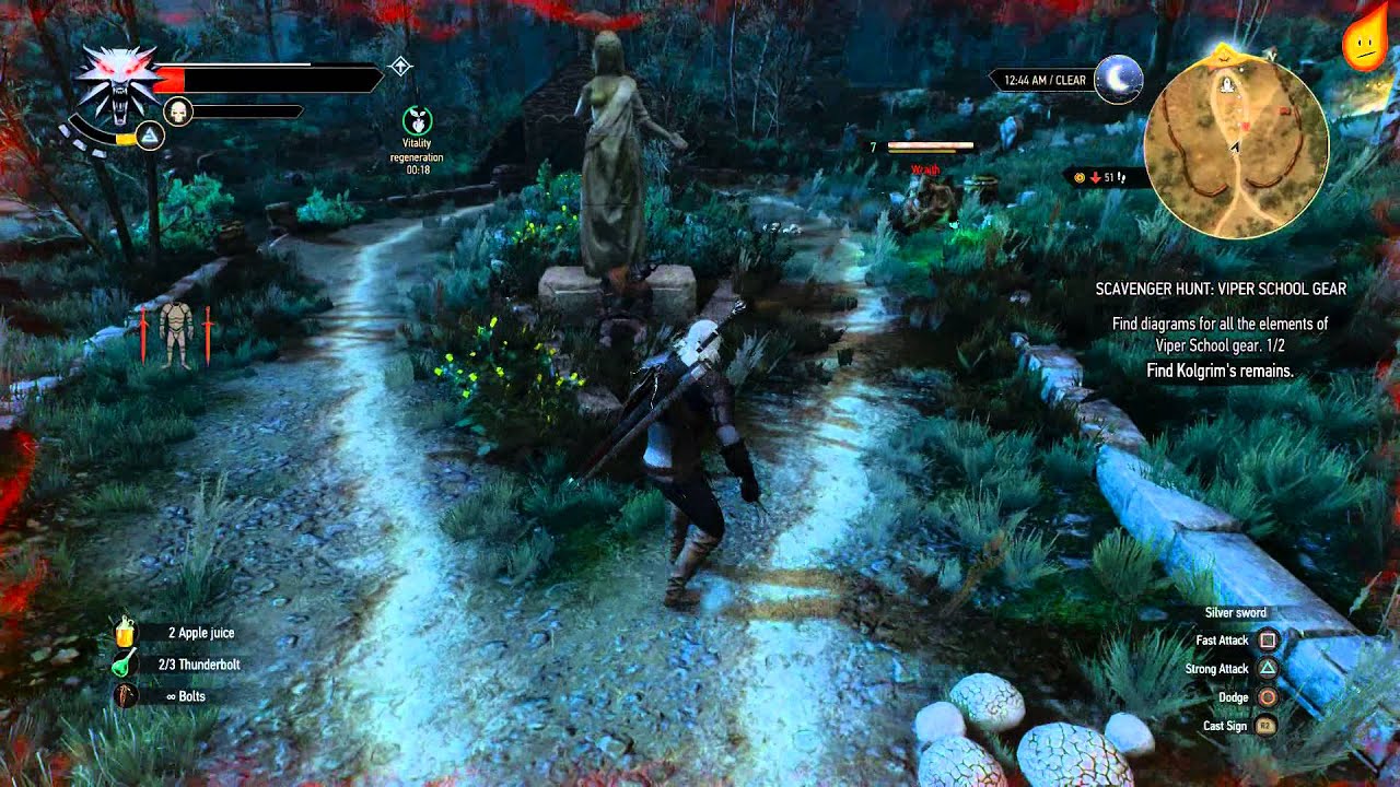 The Witcher 3 Viper School Gear Castle Ruins The Witcher 3 Scavenger Hunt Viper School Gear Treasure Hunt