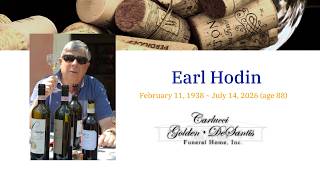 Earl Hodin- Funeral Services Live Stream- 1PM (EST)- Friday, July 17,2026
