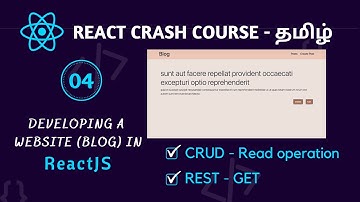 CURD Read operation using React and Rest API Explained in Tamil | React JS website project Tamil