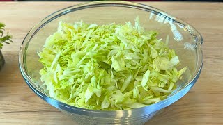 Cabbage with eggs tastes better than meat! Easy, quick and very delicious dinner recipe!