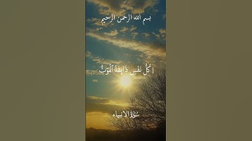 كل نفس ذائقة الموت ، تلاوة قصيرة من القرآن الكريم . #تلاوة_خاشعة #اسلام #اكسبلور #حالات واتس