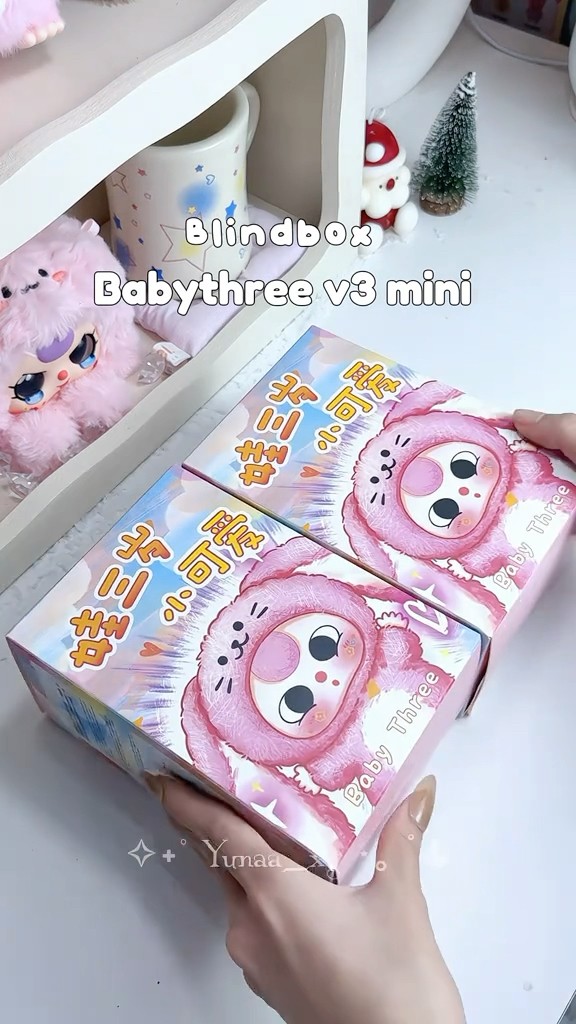 Baby three Macaron mini 3個 Baby Three Macaron Monsters Series Blind Box 娃三岁马卡龙小