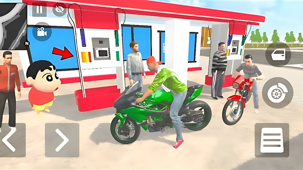 New gas station Aa Gaya⛽️ Indian Theft Auto simulator🤩 Franklin ki city mein gas Station Aa Gaya