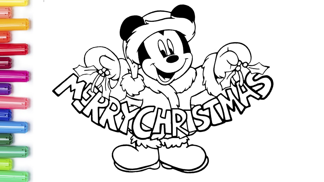 disney coloring pages mickey mouse christmas