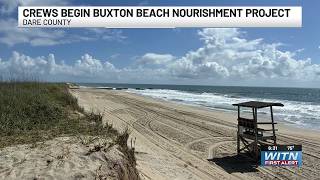 Crews begin Buxton beach nourishment project