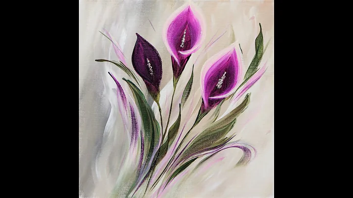 How to Paint Calla Lily / Flower Painting / Blendi...