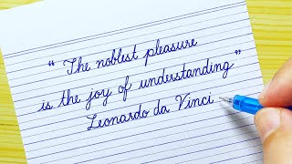 EP34 Real Quotes by Leonardo da Vinci | Super clean handwriting | Beautiful English handwriting